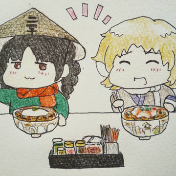 ベトコン兵に牛丼を奢ってもらう謎のエルフ