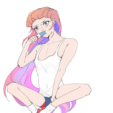 아이스크림 먹는 조이