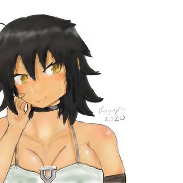 tanned girl illustration