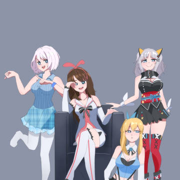 Four virtual waifus of Apocalyps
