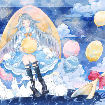 月のうさぎと復活祭