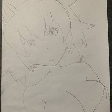 胸隠すタイリクオオカミさん
