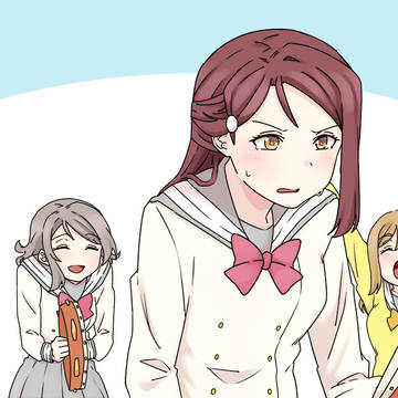 千歌ちゃんたちがタンバリンを叩いてるだけ