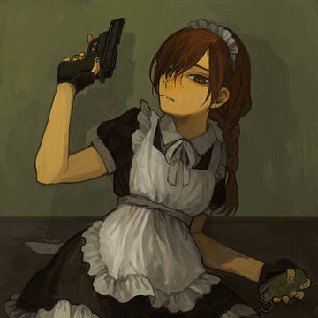 武装するメイドさん