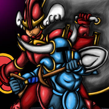 Shovel Knight and Shield Knight