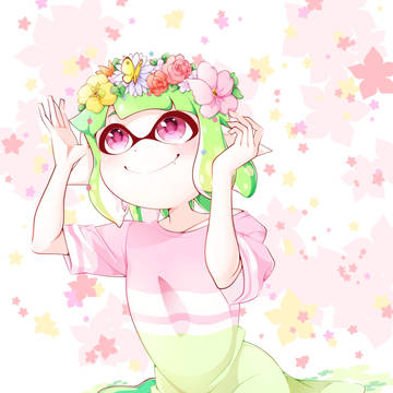 イカちゃんの花飾り
