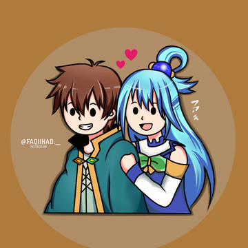 Kazuma x Aquaa_Konosuba_Fansart♡