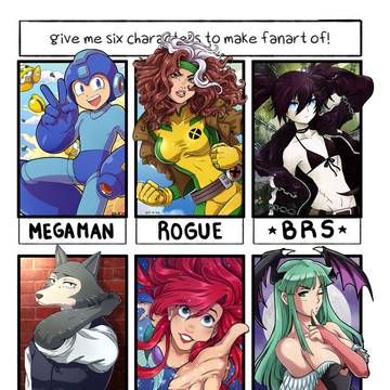 Six fan arts challenge