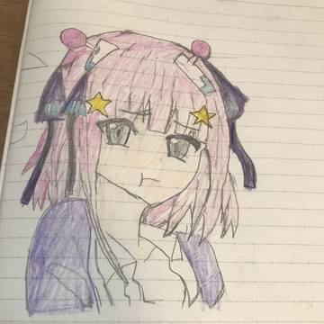 五月のバッジと某超能力アニメの装置をつける二乃
