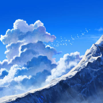 白と青