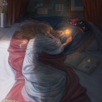 ベッドの上の宝物