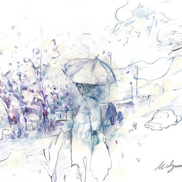 Snow fall on Sakura
