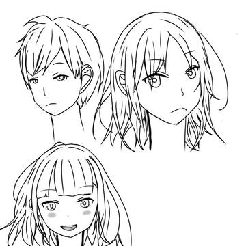 顔練習 ラフ