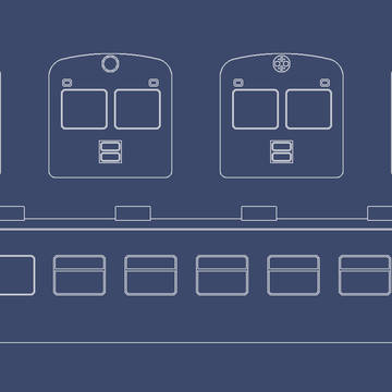 神戸電気鉄道デ300形車体図面(2扉時代)