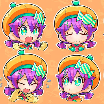 ハロウィンゲームの主人公の表情集