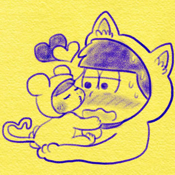 いちまつにゃーさんとぼく🐱🐭💜💛
