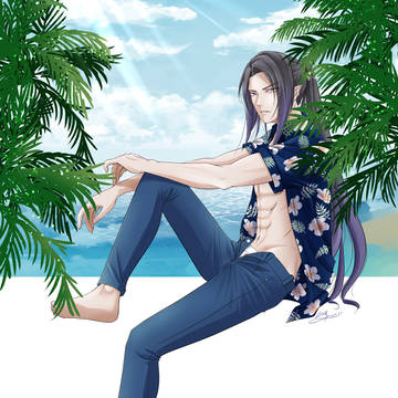 穿著夏季私服的信長大人
