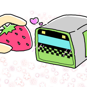 いちごを与えてみた🍓