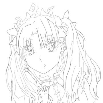 [FGO]エレシュキガル　線画落書き