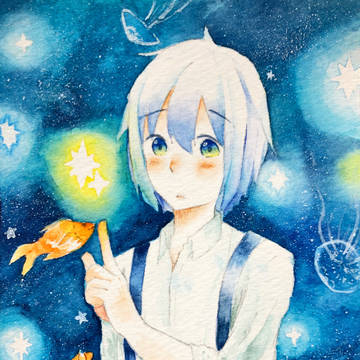 創作 透明水彩