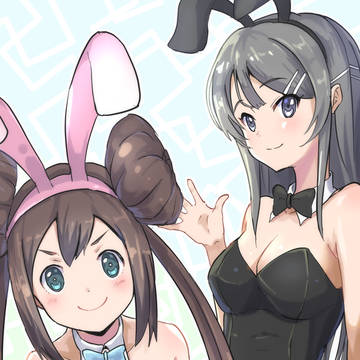 メイと麻衣先輩(バニー)