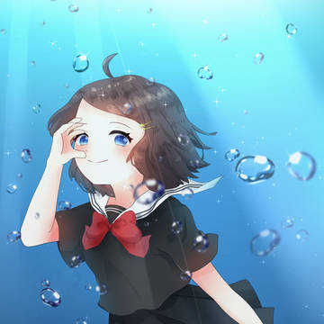 水の中の女の子