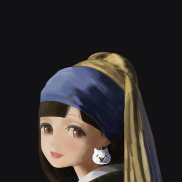 モナーの耳飾りモナコインちゃん