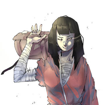 On her way