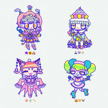 絵文字キャラデザ