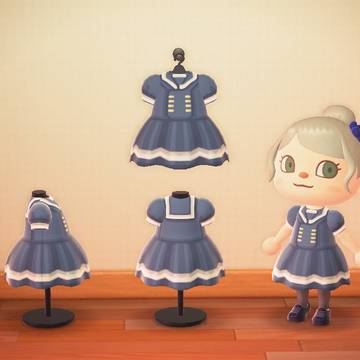 紺セーラーワンピ