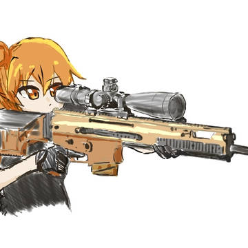 SCAR20Sを構える陽夏木ミカンさん
