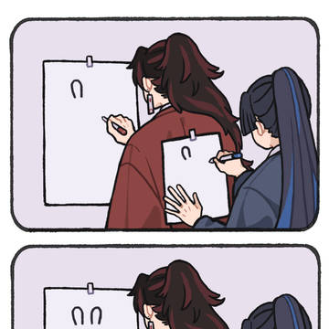 我也要赶时髦玩背后画画梗! !!!