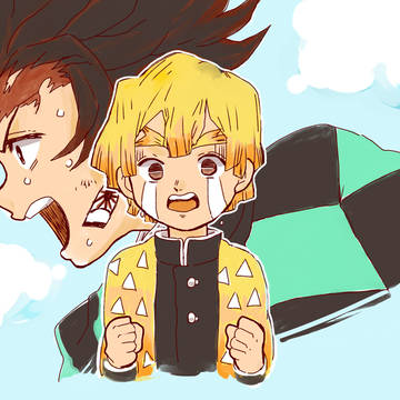 善逸と炭治郎（③巻のイメージ）