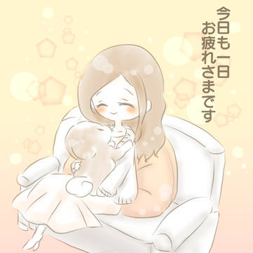 女の子とワンちゃん