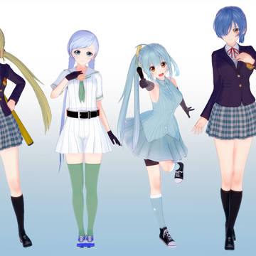 【CC】ハチナイ風キャラ　ライバル校4人分