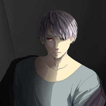 暗闇に光る眼