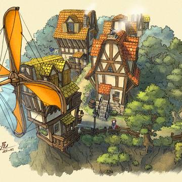 風車小屋 -峡谷の街-