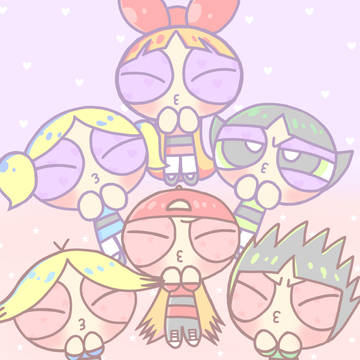 キス顔❤💙💚