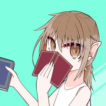 図書館にて