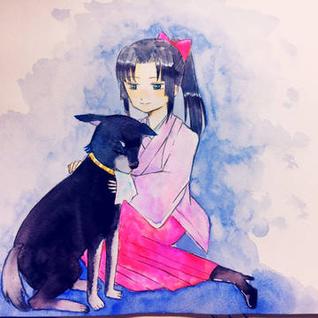 少女と番犬