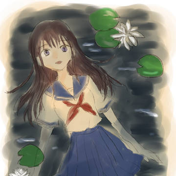 睡蓮と少女