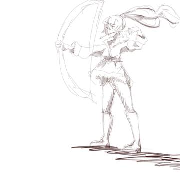 弓矢練習らくがき