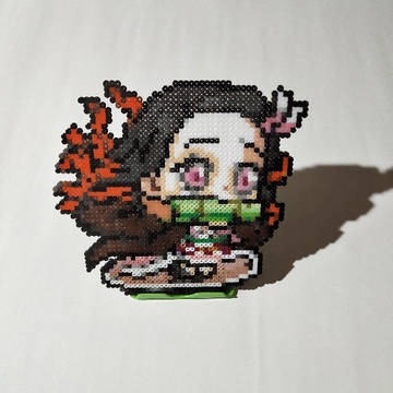鬼滅の刃 竈門禰豆子 拼豆 hamabeads By OK