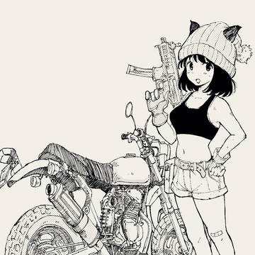 バイクと女の子