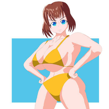 爆乳ビキニ女子