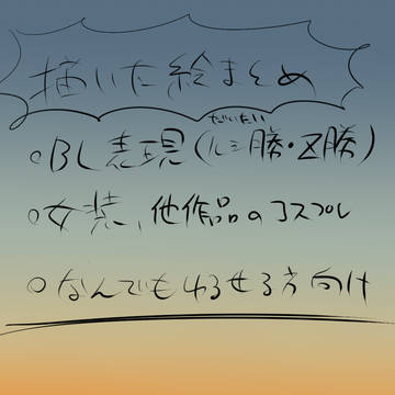 【腐】描いたのまとめ