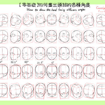 【零基礎】如何畫出頭部的各種角度?