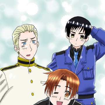 枢軸で軍服交換