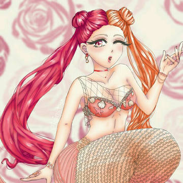Soft pink mermaid