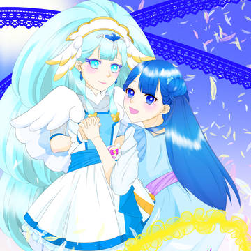 薬師寺さあや&キュアアンジュ誕生日イラストイラスト